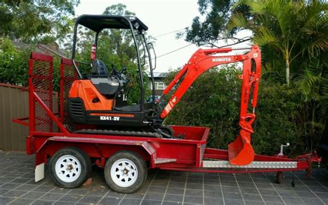 mini excavator trailer brisbane|small excavators for sale qld.